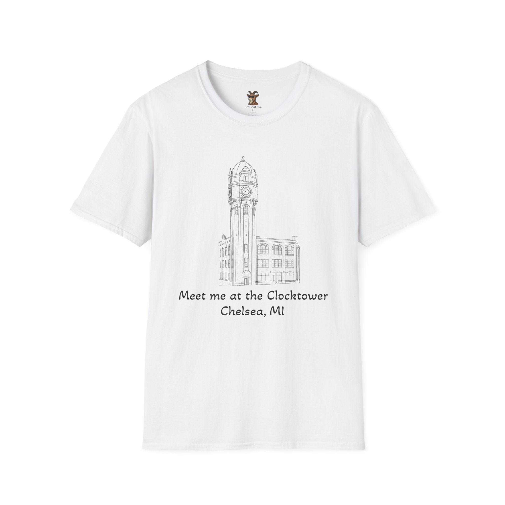 Clocktower Chelsea, MI Unisex Softstyle T-Shirt