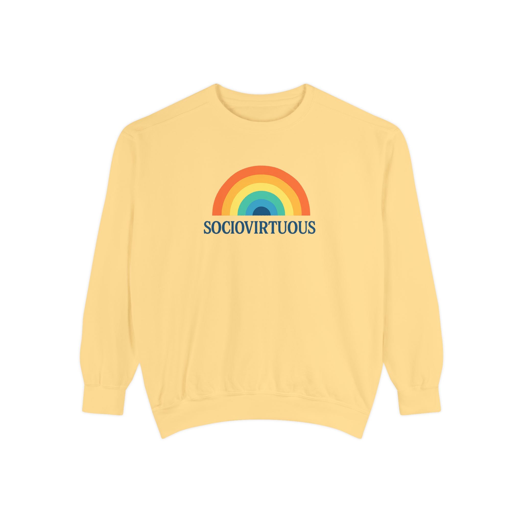 Sociovirtuous Rainbow Sweatshirt - Here to help