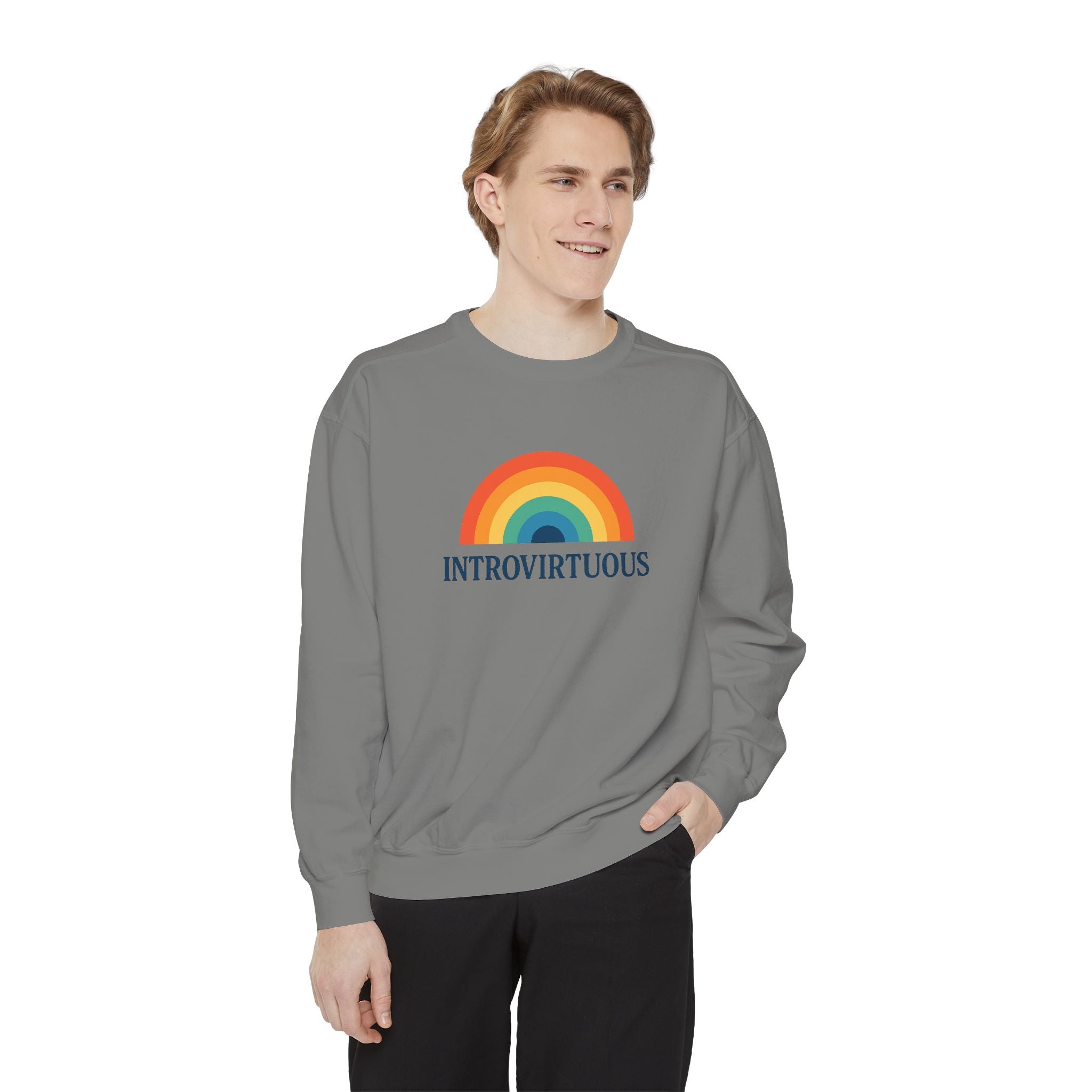 Introvirtuous Rainbow Sweatshirt - Here by duty