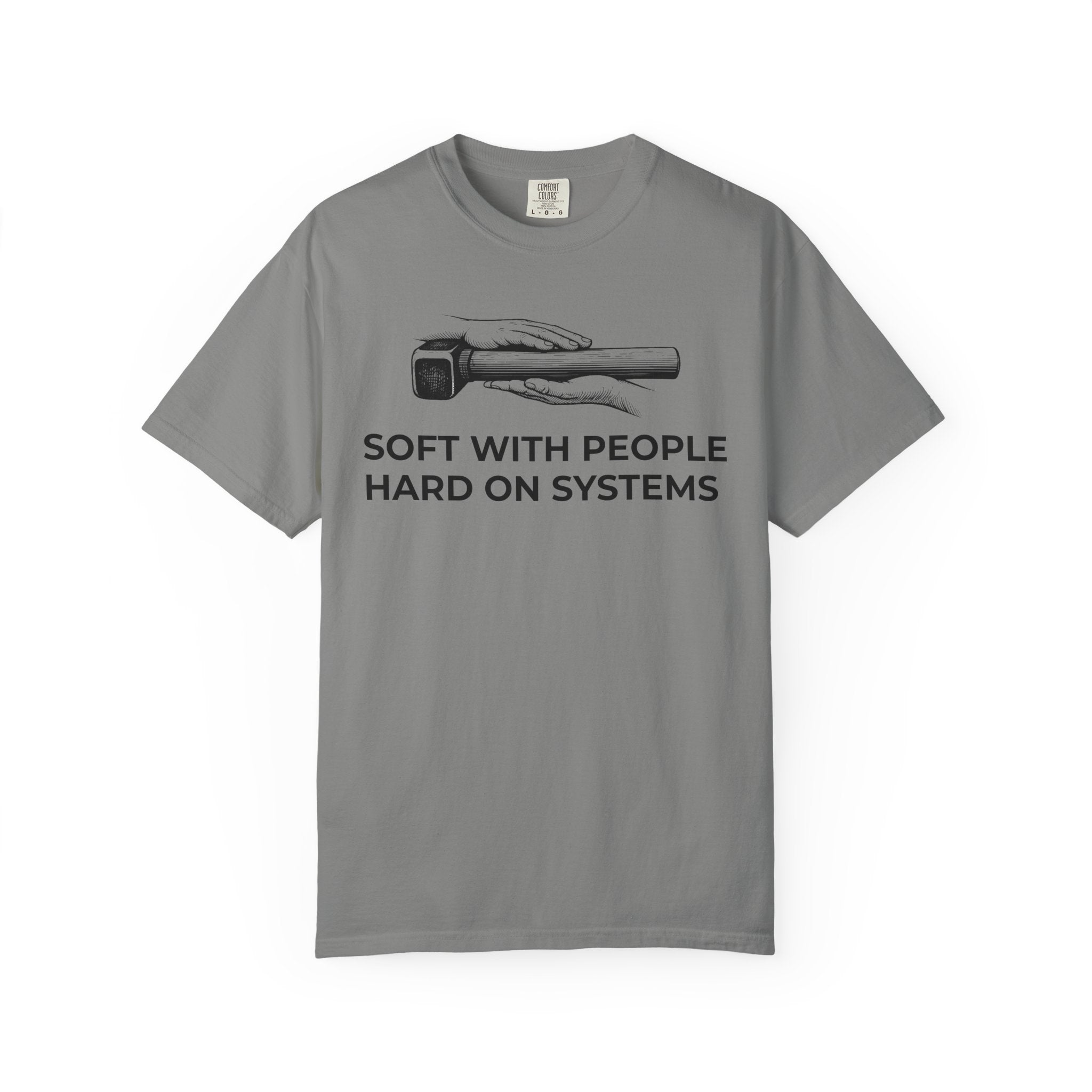 Soft With People, Hard On Systems t-shirt - Progressive Valentine's