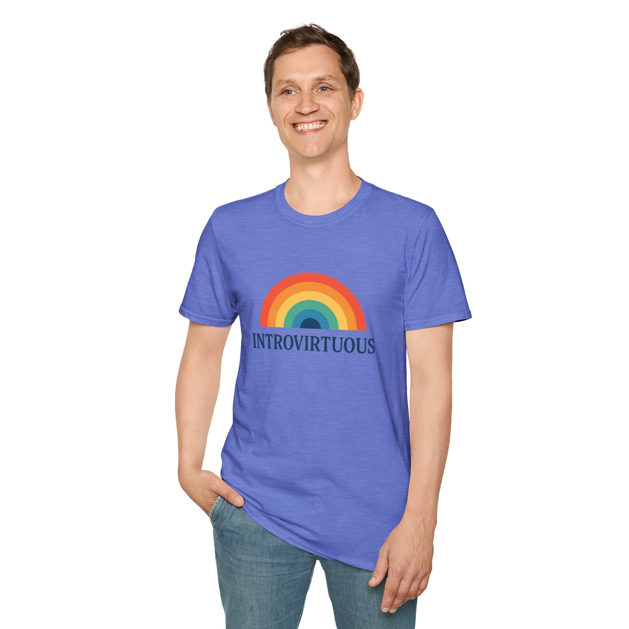 Introvirtuous Rainbow T-Shirt — Funny Introvert Graphic Tee