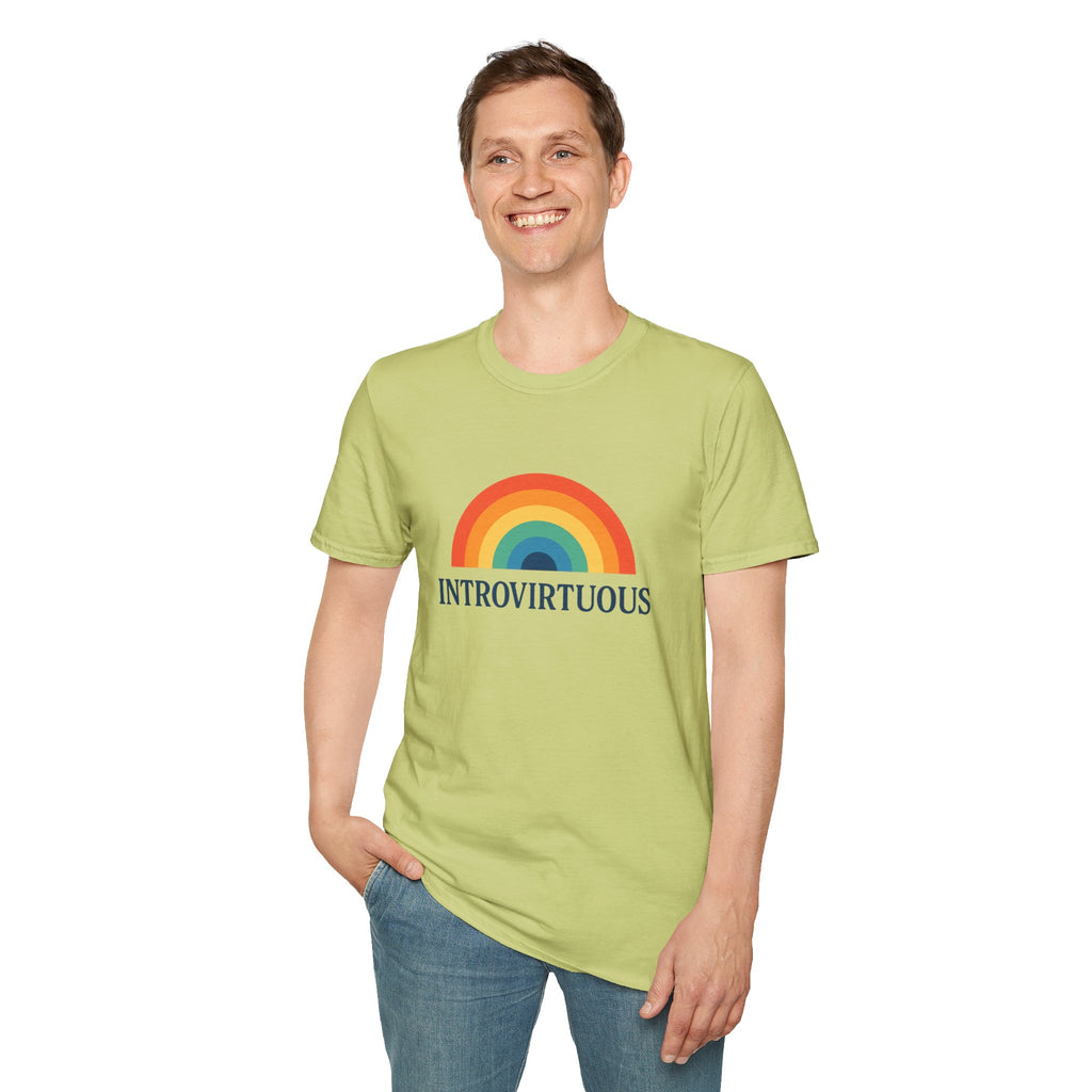 Introvirtuous Rainbow T-Shirt — Funny Introvert Graphic Tee